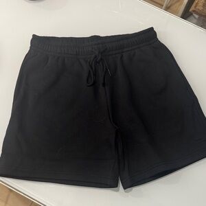 Rosio Black Athletic Drawstring Shorts
